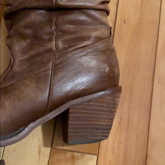 Leather Steve Madden slouch cowboy boots - Picture 4 of 8